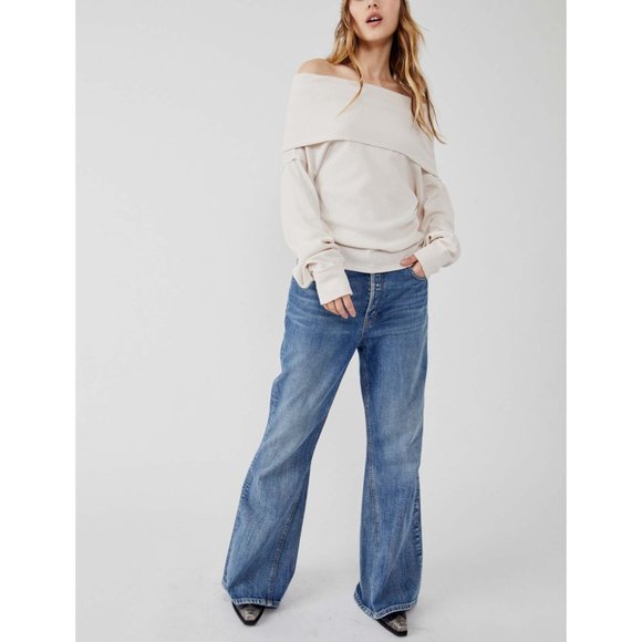 🎉LAST CHANCE🎉 FREE PEOPLE Hazy Heart Thermal / Champagne Dream - Picture 5 of 7